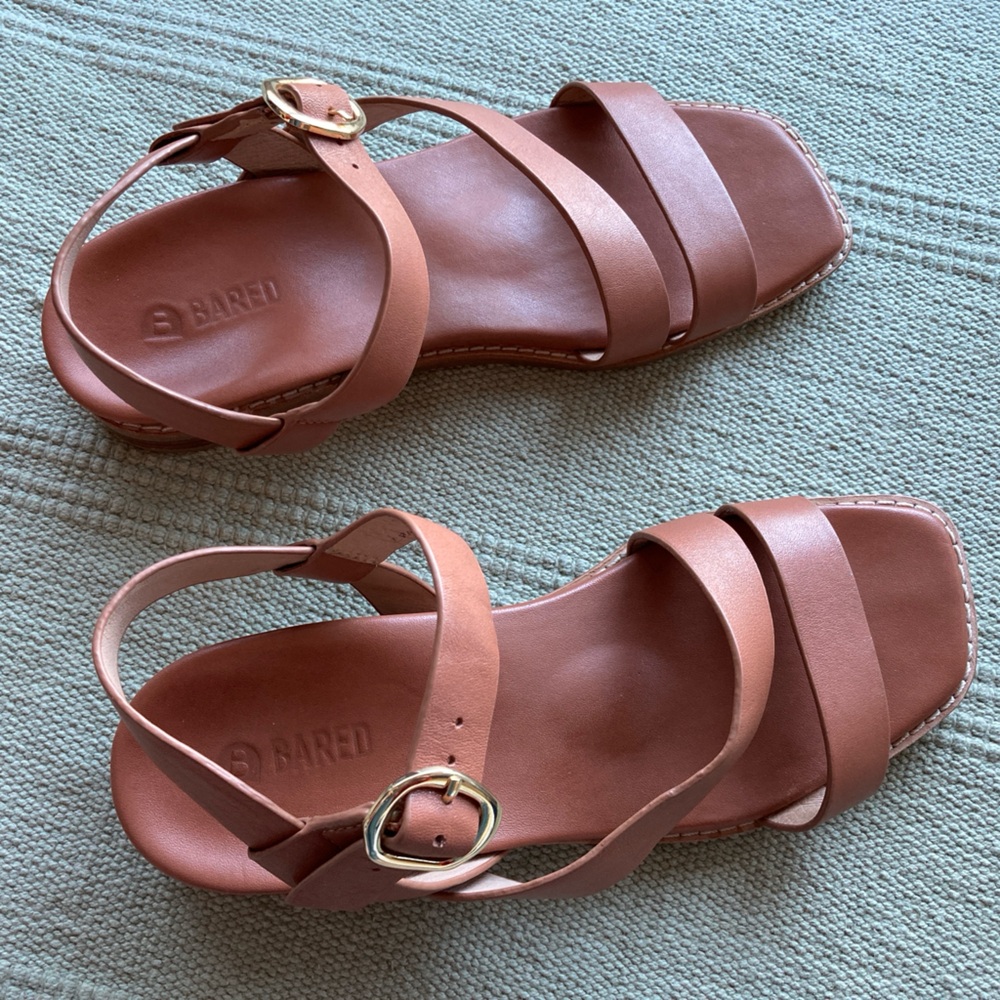 Bared Leather and Plant Women’s Twite Strappy Sandals 6-6.5 (36) - Picture 6 of 12